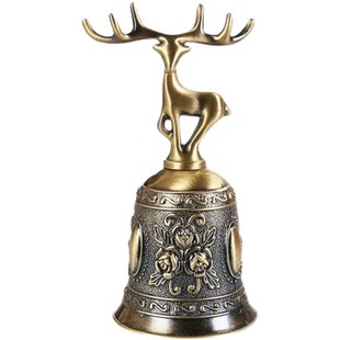 欧式金属酒吧台传菜手摇叫餐厅幼儿园上课铃铛麋鹿家居摆件装饰品