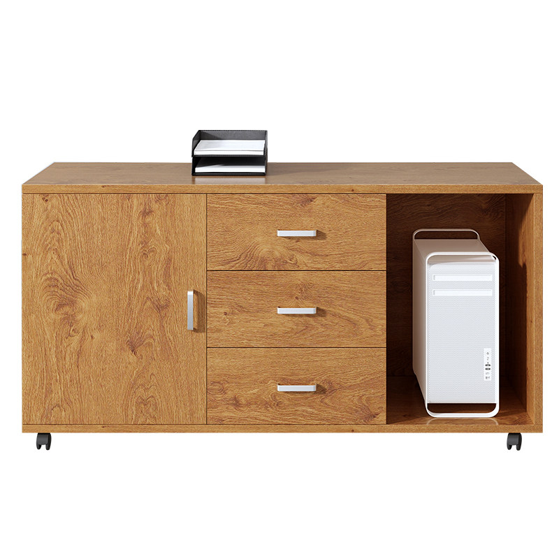 文件柜办公室办公柜桌下带锁抽屉柜打印机木质储物柜矮柜边柜侧柜