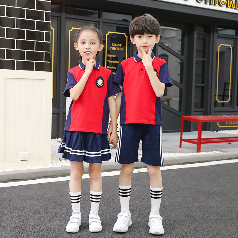 幼儿园园服夏装英伦风儿童校服套装小学生幼稚园班服短袖裙子夏天