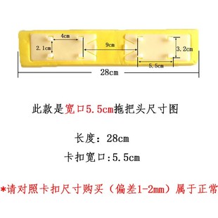 吸水对折式海绵拖把头替换28cm33cm通用家用宽口窄口折叠挤水胶棉