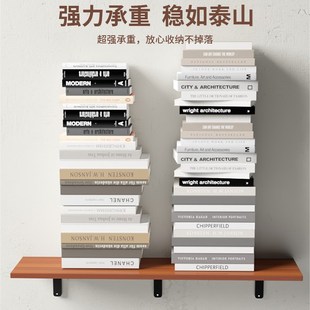 墙上置物架墙面一字搁板悬空书架壁挂式架子打孔上墙收纳承重支架