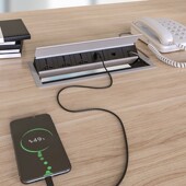 翻盖式 桌面排插带USB充电插座嵌入万用国际三插接线板 插座隐藏式