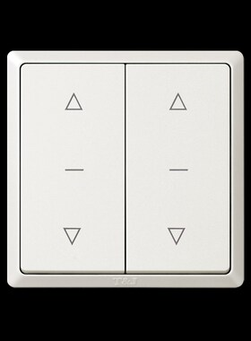 HC2772 TJ天基86型6A二位窗帘开关中间可手动关断白色面板