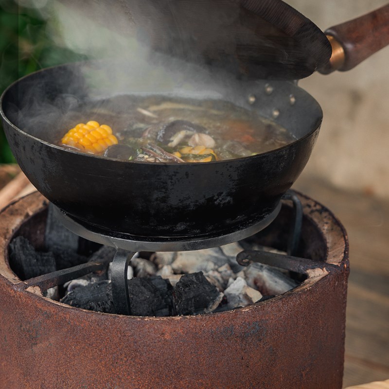 铁娃公社手工三脚架柴火架家用锅架户外露营柴火架烧烤炉架子支架