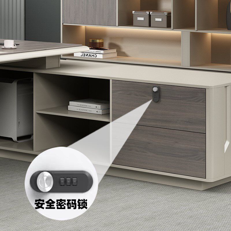 老板桌办公桌椅组合轻奢高级感总裁桌经理桌办公室家具加厚大班台