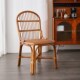 藤椅天然真藤编织靠背椅单人休闲餐椅家用民宿书房设计师田园简约