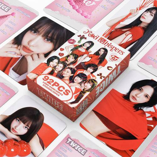 92张小卡贴纸TWICE 2026 RED WHISPERS新专辑写真集杂志同款周边