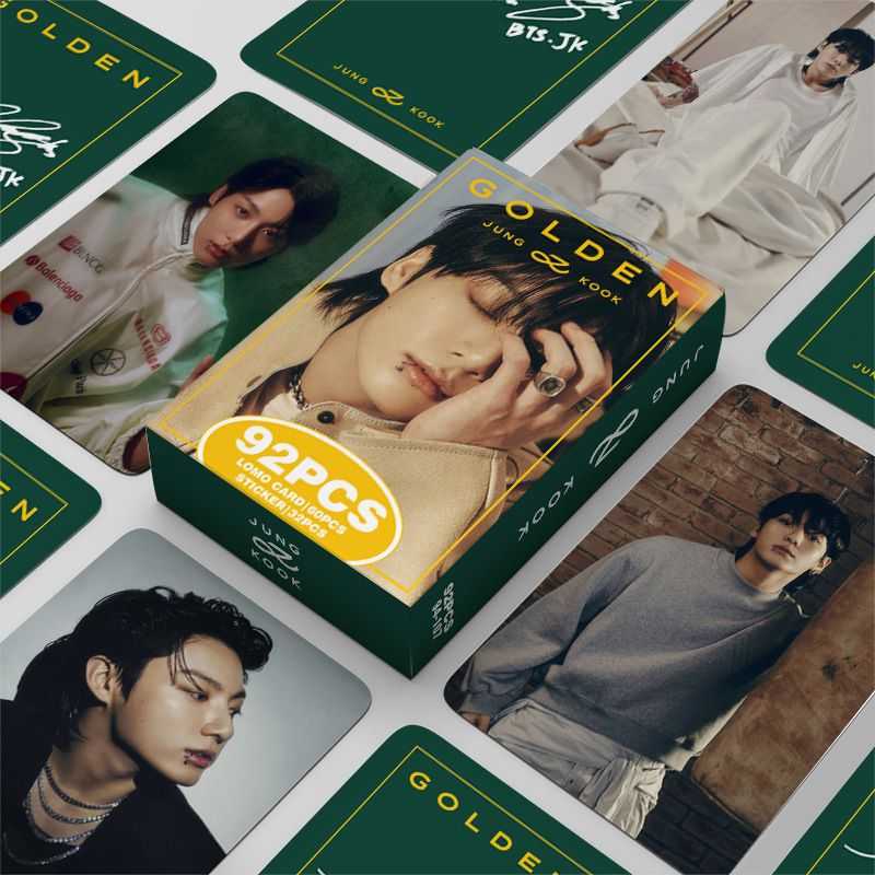 JUNGKOOK田柾国92张小卡片照贴纸新专辑GOLDEN写真集明星同款周边