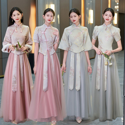 伴娘服中式2025夏季新款礼服闺蜜团中国风旗袍姐妹团伴娘裙女