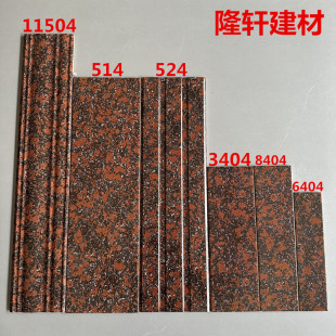 英国棕亮光面外墙砖11.5x60 15x50 10x30 6x24窗套线屋檐线条瓷砖