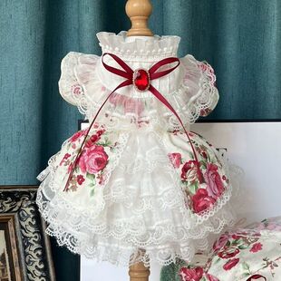 春秋比熊网红宠物洋气宠物狗衣服狗狗礼服猫咪兔子公主裙子衣服