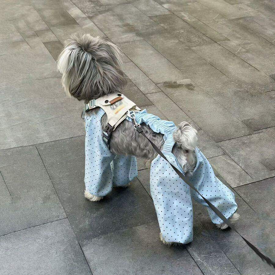 狗狗四脚防尘裤防脏春夏薄款四脚裤腿裤比熊泰迪防虫狗腿衣服洋气