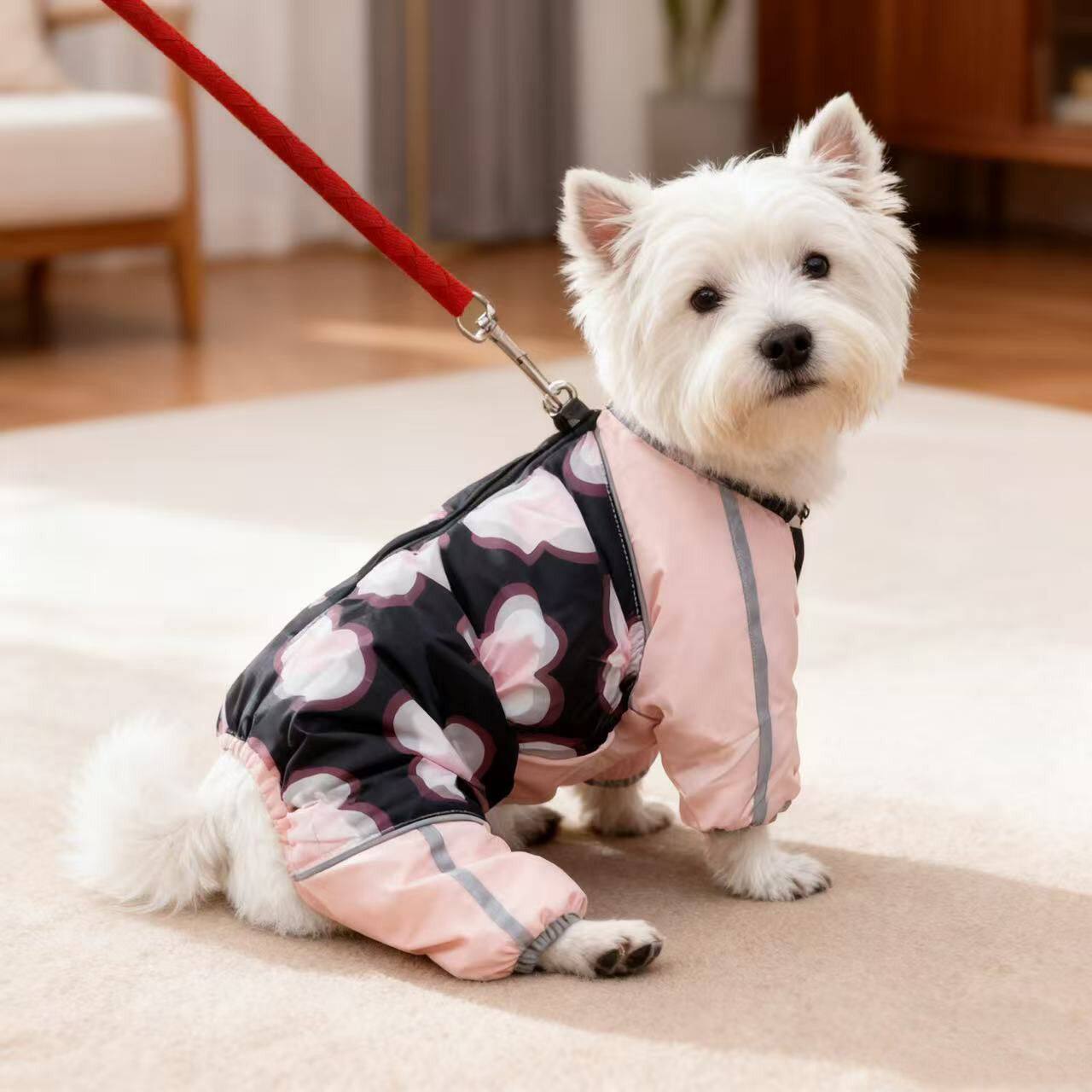 宠物衣服冬装泰迪吉娃娃包肚子防寒四脚衣棉服超保暖狗狗衣服加厚