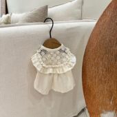 宠物夏季 衣服 芭蕾风蕾丝宠物T恤蝴蝶结轻薄可爱小体狗狗夏季