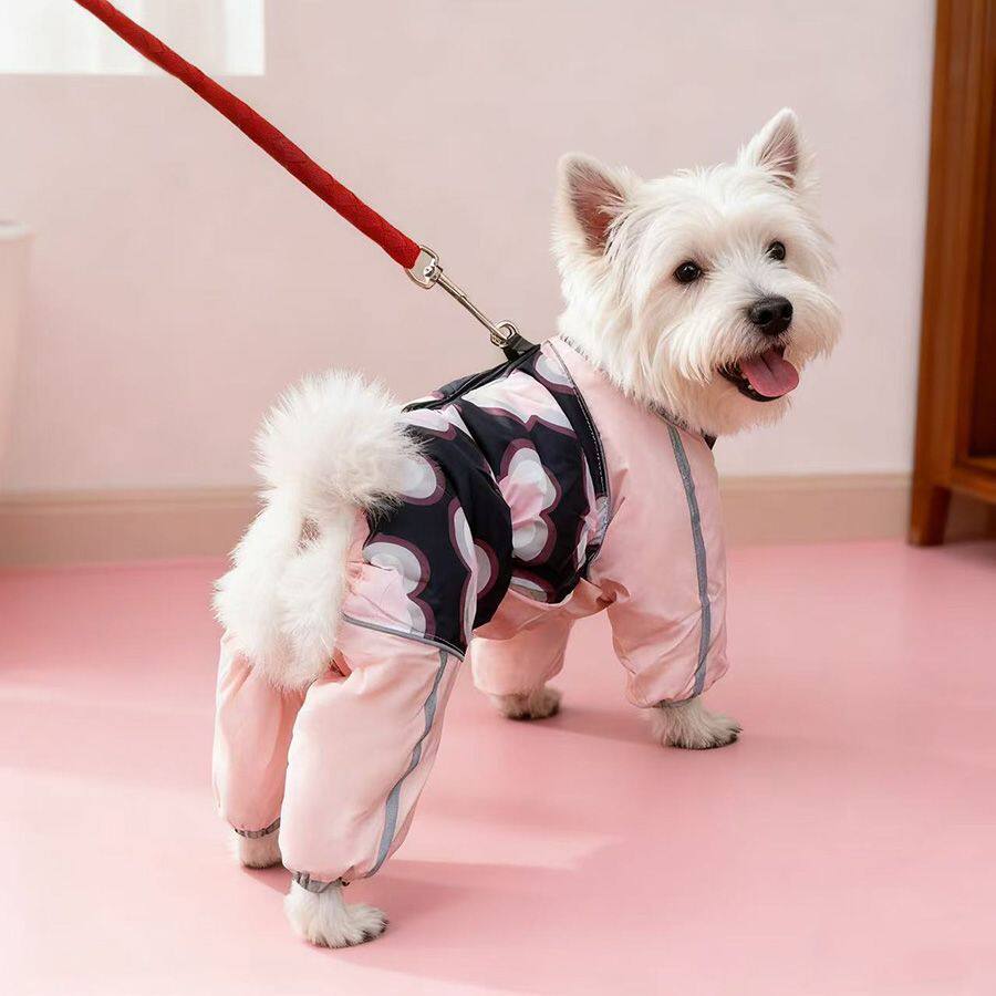 宠物衣服冬装泰迪吉娃娃包肚子防寒四脚衣棉服超保暖狗狗衣服加厚