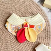 宠物口水巾可爱卡通学院网红猫咪围脖装 饰狗狗口水巾大型犬小狗