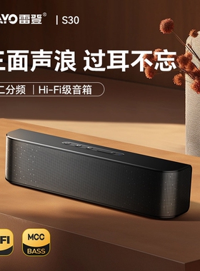 雷登S30音响蓝牙音箱60W大音量无音炮HIFI高音质线家用户外小型低
