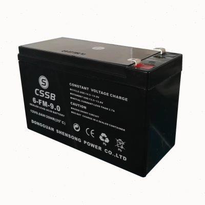 CSSB蓄电池6-FM-9.0沈松12V9AH消防童车音响电源电梯后备电瓶7ah