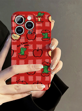 鳄鱼苹果适用iphone15promax苹果14新款13全包mini防摔xr创意白色可爱简约小众高级感12菲林8plus11手机壳女