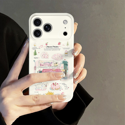 甜品店适用苹果17promax手机壳iPhone18pro小众16/15pro日韩14新款13防摔套华为12oppo小米卡通荣耀vivo红米