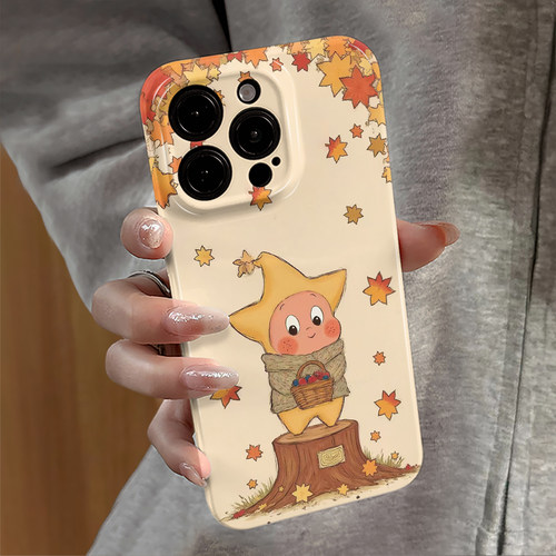 适用苹果17pro手机壳iPhone16promax卡通ip15pro新款14星星人13小米12秋日防摔套oppo华为红米11全包vivo荣耀