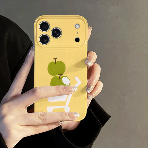 苹果购物车适用苹果17promax手机壳iPhone16pro新款15pro韩系14个性13防摔套oppo12华为小米简约荣耀vivo红米