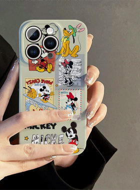 适用苹果16promax手机壳女款iPhone15pro新款iP13简约14高级12保护套8防摔11卡通xsmax米奇米妮7plus菲林mini