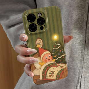 圣诞星星人适用苹果16promax手机壳iPhone17pro潮牌15pro新款 14卡通防摔套12华为oppo荣耀11小米vivo红米e