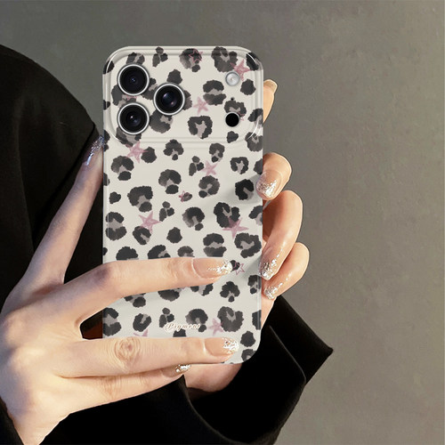 豹纹星星适用苹果18promax手机壳iPhone17pro潮牌16日韩15个性oppo14防摔套13十八新款华为荣耀小米vivo红米