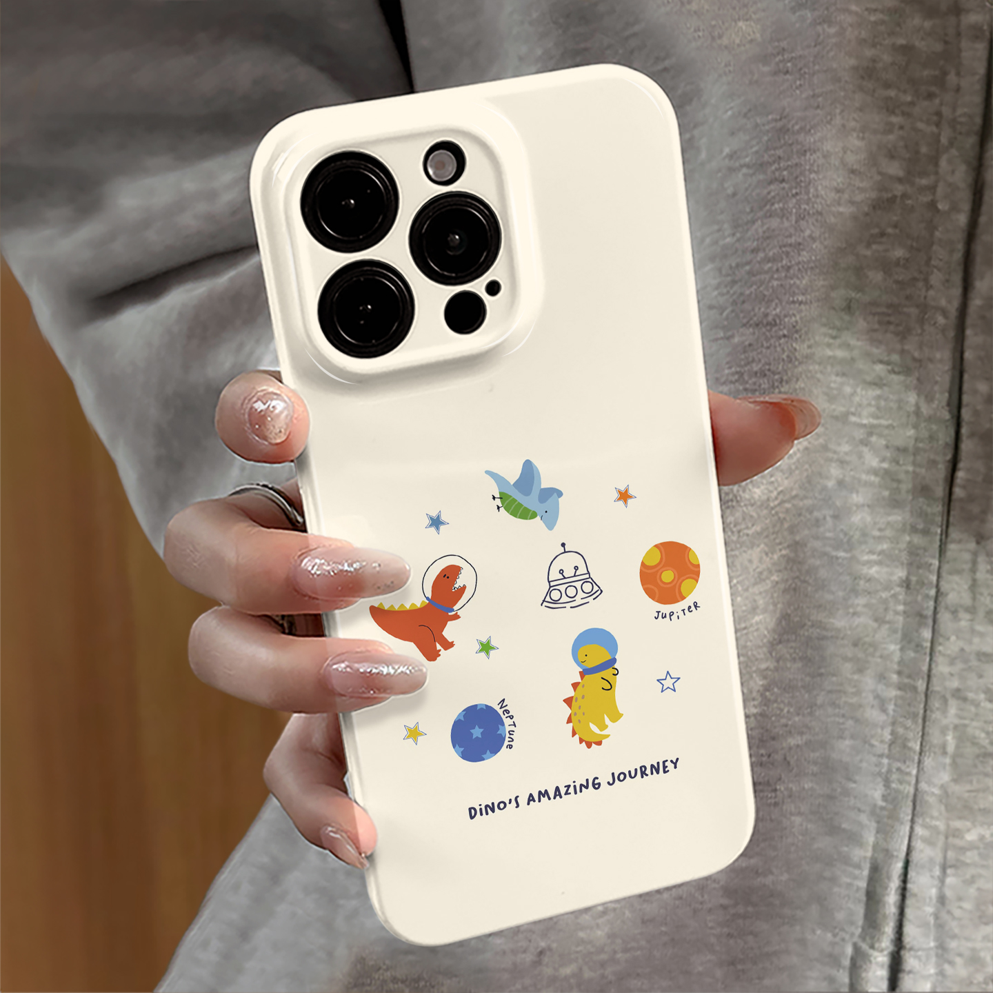 适用iPhone15pro手机壳苹果16promax女新款14小米mate华为13卡通xsmax防摔oppo太空恐龙vivo红米16e套12荣耀1