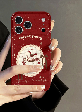 波点小马适用苹果17promax手机壳iPhone16pro新款iP15pro可爱14卡通13防摔套oppo12小米红色华为荣耀vivo红米