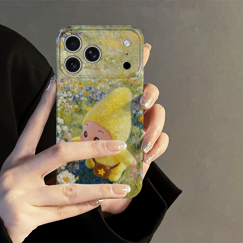 鲜花星星人适用苹果17pro手机壳iPhone16promax新款iP15pro可爱14卡通13防摔套12小米oppo华为11荣耀vivo红米