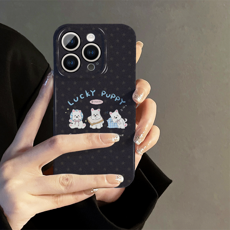 适用苹果16promax华为16e小米oppo红米vivo荣耀iPhone15手机壳女卡通14新款i13保护套12星星小狗mate70防摔11