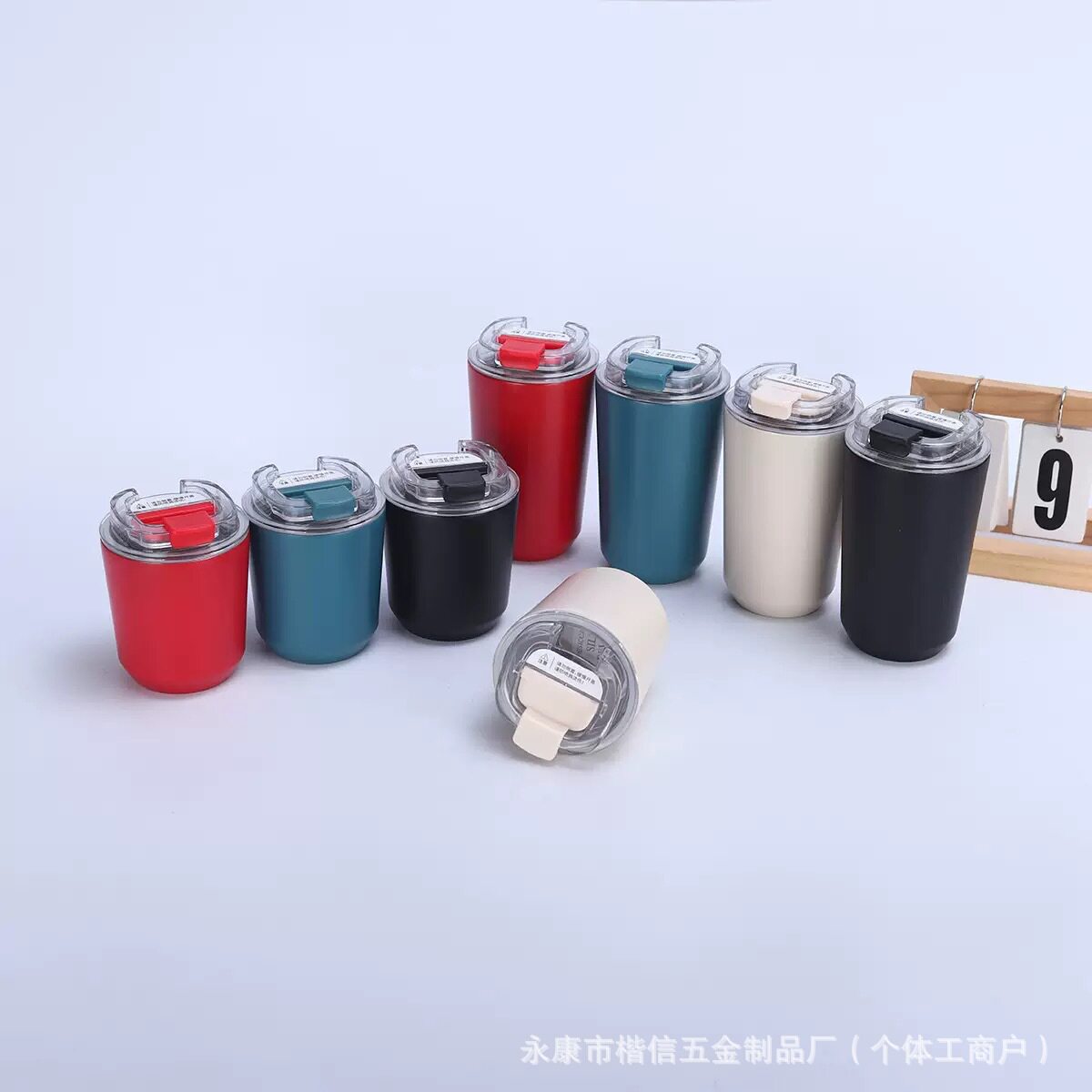 新款304不锈钢保温杯一键
