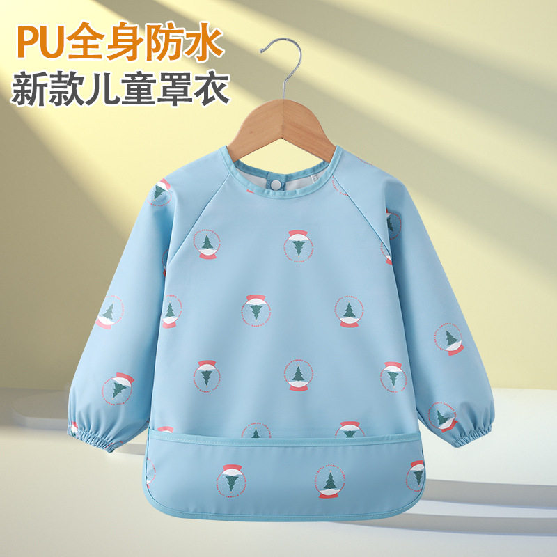 儿童罩衣丹麦风PU全身防