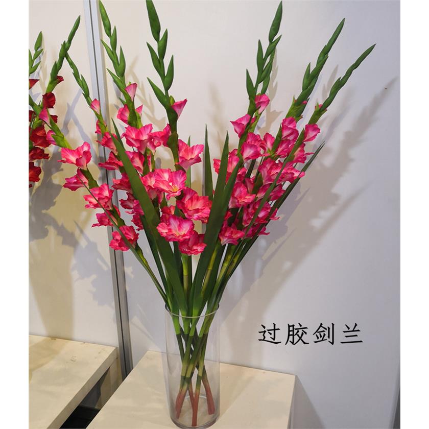 手感过胶剑兰仿真花大植