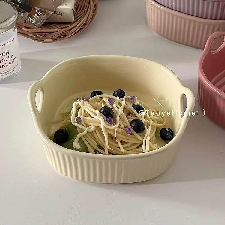 空气炸锅碗耐高温陶瓷双