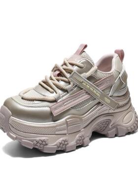 专柜正品百丽2026春季新款女鞋厚底老爹鞋舒适运动休闲鞋B3014AM6