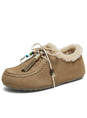 TATA他她女鞋冬季毛毛勃肯鞋外穿复古加绒休闲棉鞋德训鞋YSP04DM5