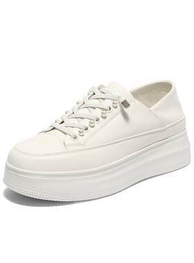 森达小白鞋女款2025秋新商场同款简约厚底舒适运动休闲鞋XQD01CM5