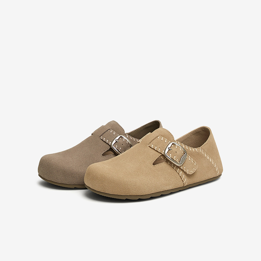 百思图慵懒时光25春商场新款休闲勃肯鞋平底懒人鞋女单鞋A5983AM5,女鞋,勃肯鞋/软木鞋,淘宝优惠券,粉丝福利购,淘宝优惠卷