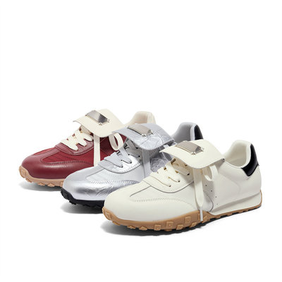 森达银色阿甘鞋女鞋2025春季新款户外运动风跑步休闲鞋ZCC33AM5