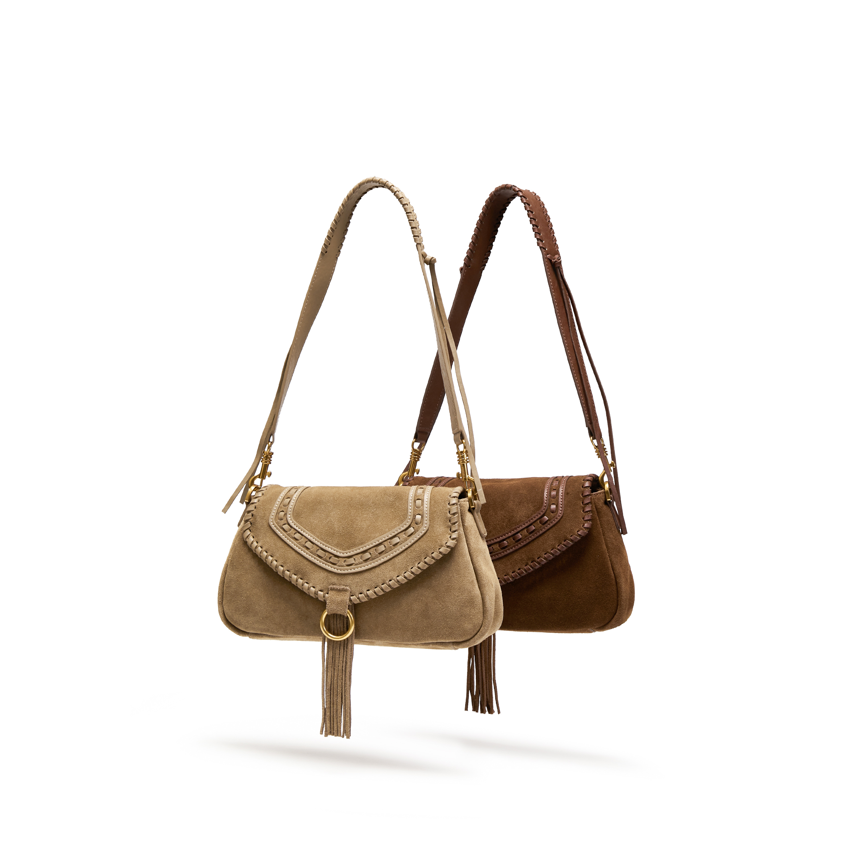 思加图2025新款游牧包斜挎包复古流苏包单肩包时尚背提包X8340DX5