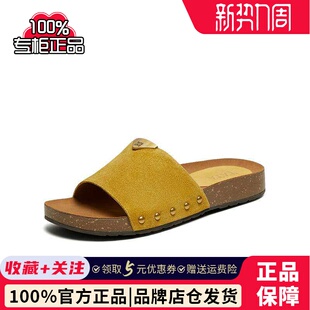 7GN04BT5 2025夏新款 TATA他她复古休闲勃肯拖鞋 女棕色厚底外穿凉鞋