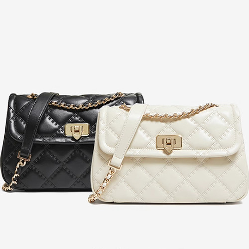 专柜正品百思图2026春款女包链条包菱格小包绗缝包斜挎包TY068AX6