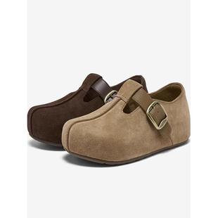 复古户外平底休闲鞋 专柜正品 勃肯鞋 女鞋 B9539AM6 百思图2026春新款