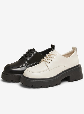 TATA他她厚底英伦风小皮鞋女鞋真皮牛津鞋单鞋2025春新款7BW31AM5