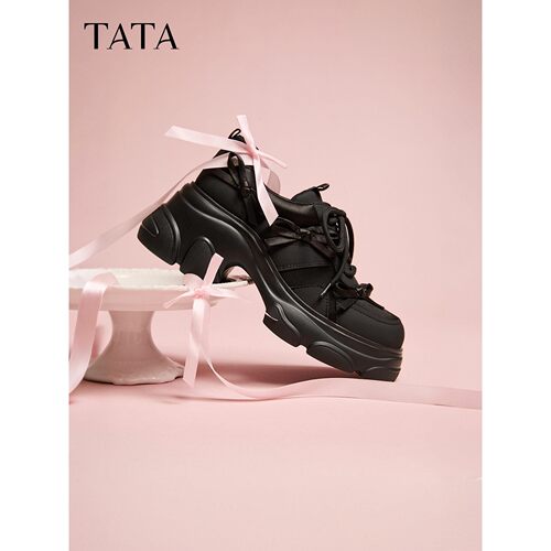 TATA他她暗夜精灵女鞋2026春季新款休闲运动鞋老爹鞋CEG12AM6