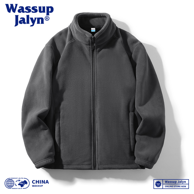 WASSUP JALYN抓绒衣外套男女秋冬季保暖加厚摇粒绒情侣冲锋衣内胆