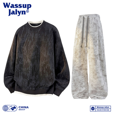 WASSUPJALYN春秋扎染运动套装
